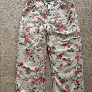 We the Free Deep Trance Printed floral jeans